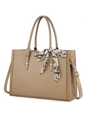 Women's 15.6 inch Waterproof PU Leather Laptop Bag Tote Work Briefcase